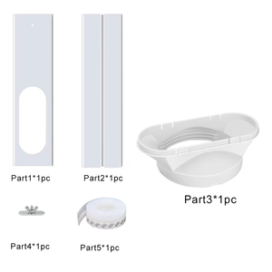 Kit <span class=keywords><strong>de</strong></span> Paneles <span class=keywords><strong>de</strong></span> Sellado para Ventana <span class=keywords><strong>de</strong></span> <span class=keywords><strong>Aire</strong></span> <span class=keywords><strong>Acondicionado</strong></span>, 2 Piezas, <span class=keywords><strong>de</strong></span> Plástico, Boca Plana, 16.93 Pulgadas, Kit <span class=keywords><strong>de</strong></span> Ventilación para Ventana <span class=keywords><strong>de</strong></span> <span class=keywords><strong>Aire</strong></span> <span class=keywords><strong>Acondicionado</strong></span> Móvil - Product Image 1