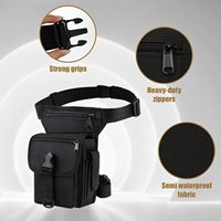 Tas Paha Motor Anti Air dengan Tali Pengikat yang Dapat Disesuaikan, Aksesoris Memancing, Tas Kaki untuk Perjalanan dan Hiking