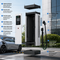 Station de recharge DC double pistolet 320 kW, montée au sol, chargeur EV AC380V DC 200-1000V IP54 OCPP pour parking public