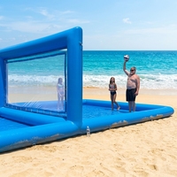 Terrain de volley-ball gonflable pour piscine, terrain de volley-ball aquatique pour jeux aquatiques