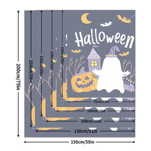 Halloween Flannel Fleece Throw <b>Blanket</b> Rectangular Anti-Pilling Printed Festival Design for Home Autumn Use - Product Image 2