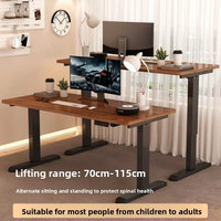 Bureau de travail informatique intelligent à hauteur réglable électrique à double moteur 1200*700mm, table élévatrice pour la maison et l'étude