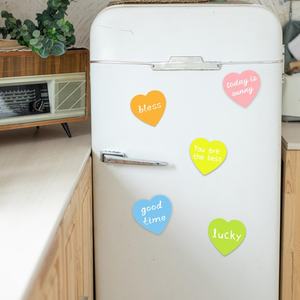 Bon marché Notes autocollantes en forme de coeur de 3x3 pouces Super mignon bloc-notes en papier de couleur vive Promotions adhésives fortes - Product Image 6