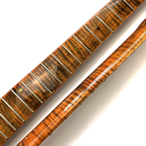 Custom 21 Fret Dark Brown Flame Maple TL <b>Guitar</b> Neck Made in China - Product Image 4