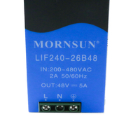 Alimentation à découpage sur rail DIN RUIST SMPS LIF240-26B24 triphasée à sortie unique 24V 240W avec PFC