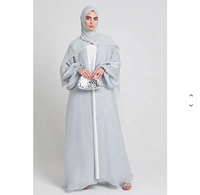 Nouvelle arrivée, robe Abaya de style arabe de Dubaï pour femmes, personnalisée, en polyester respirant, taille XXL, PROMISTAR, élégante, musulmane, Ramadan, Eid