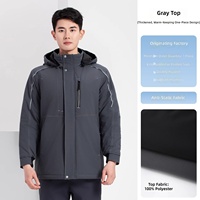 Veste de travail rembourrée antistatique épaisse d'hiver haut de gamme pour les ouvriers d'usine