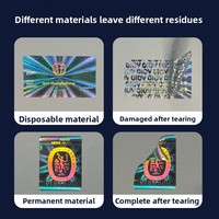 Étiquettes holographiques 3D anti-contrefaçon personnalisées, impression de données variables, un objet un code, autocollant holographique
