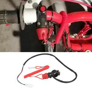 Interrupteur d'arrêt de moto et cordon de sécurité pour guidon de 22 mm, scooter Honda <span class=keywords><strong>Yamaha</strong></span> Suzuki <span class=keywords><strong>Mini</strong></span> Dirt Bike ATV <span class=keywords><strong>Quad</strong></span> Moto - Product Image 2