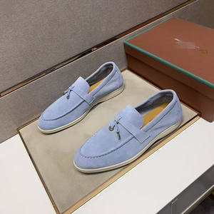 Men's European Style Closed-Toe <b>Half</b> Slippers Suede/Leather Upper PVC Sole Autumn Winter Spring Outdoor <b>Slip</b>-On Loafers Casual - Product Image 3