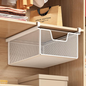 Organizador de Ropa, Cesta Extraíble Rectangular con Gancho, Ajustable, 20-35L, Tipo Cajón, Estante de Almacenamiento para Calcetines y Ropa Interior - Product Image 3