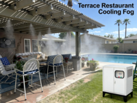 Máquina de Niebla Refrigerante para Exteriores de Restaurantes, Bomba de Alta Presión, Acero Inoxidable 304 con Control de Precisión