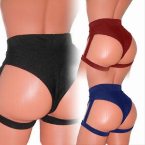 Bar Ds Dancer привлекательные женские брюки, экзотическая танцевальная одежда для взрослых, Европейский Американский черный красный 100% с вырезами до середины талии - Product Image 1