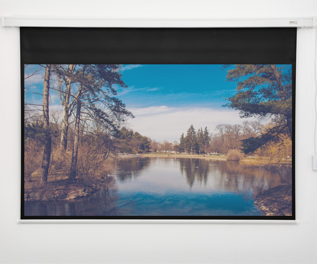 Fiberglass Projector Screen, 72 Inch Vivid Projector Screen, Motorized Projector Screen for Home