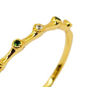 Anillo de circonita chapado en oro de 18k y plata 925 de UM Jewelry, ideal como regalo para el aniversario de boda de una pareja. - Product Image 5