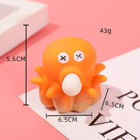 Jouet pieuvre en PVC souple, cadeau de Noël anti-stress souple et élastique