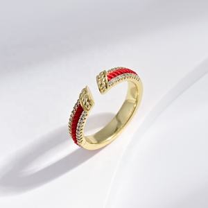 factory price plata 925 <b>sterling</b> <b>silver</b> unique red string <b>ring</b> open star moon gold plated woman fashion dainty <b>adjustable</b> <b>rings</b> - Product Image 3