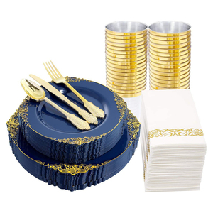 BST wholesale 175pcs round wedding party decoration 13 inch good blue charger plates