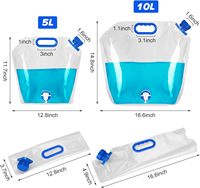 Conteneurs d'emballage d'eau en plastique PE portables 5L 10L 15L poche de bec de stockage de gallon clair pour boire de l'eau jus vin bière