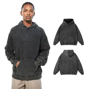 420G हैवीवेट 100% कॉटन उच्च गुणवत्ता वाला धुला हुआ स्वेटर हुडी हाई स्ट्रीट लूज़ मेन हुडीज़