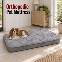 Matelas orthopédique pour chien avec option noyau en fibre de coco, housse matelassée amovible et tissus personnalisés pour commandes sur mesure