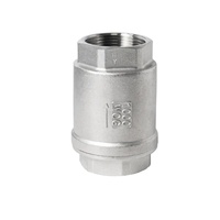Vanne de retenue verticale en acier inoxydable à deux pièces, prix d'usine, H12W-16P, vanne de retenue à filetage interne, vanne de retenue à bille verticale
