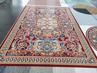 Maschinell Bedruckter Nylon-Teppich Großer Wohnzimmer-Teppich mit Blumenmuster Roter Teppich Hohe Qualität Großhandelspreis