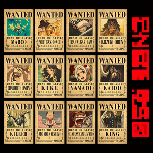Offre Spéciale : 176 Styles <span class=keywords><strong>d</strong></span>'Affiches Wanted de Luffy – Série Wanted, Placard de Dessin Animé, <span class=keywords><strong>D</strong></span>écoration Murale Rétro en Papier Kraft, Affiche Anime - Product Image 4