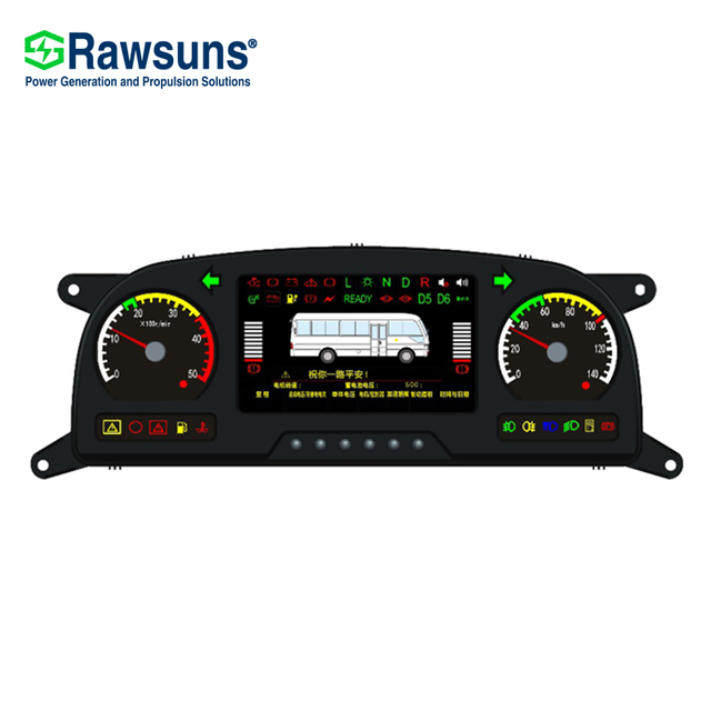 LCD or LED Display Coaster Dashboard RDB206 7" 7 Inch TFT Instrument Panel Auto Meter for Electric Vehicle Car Truck Bus Boat