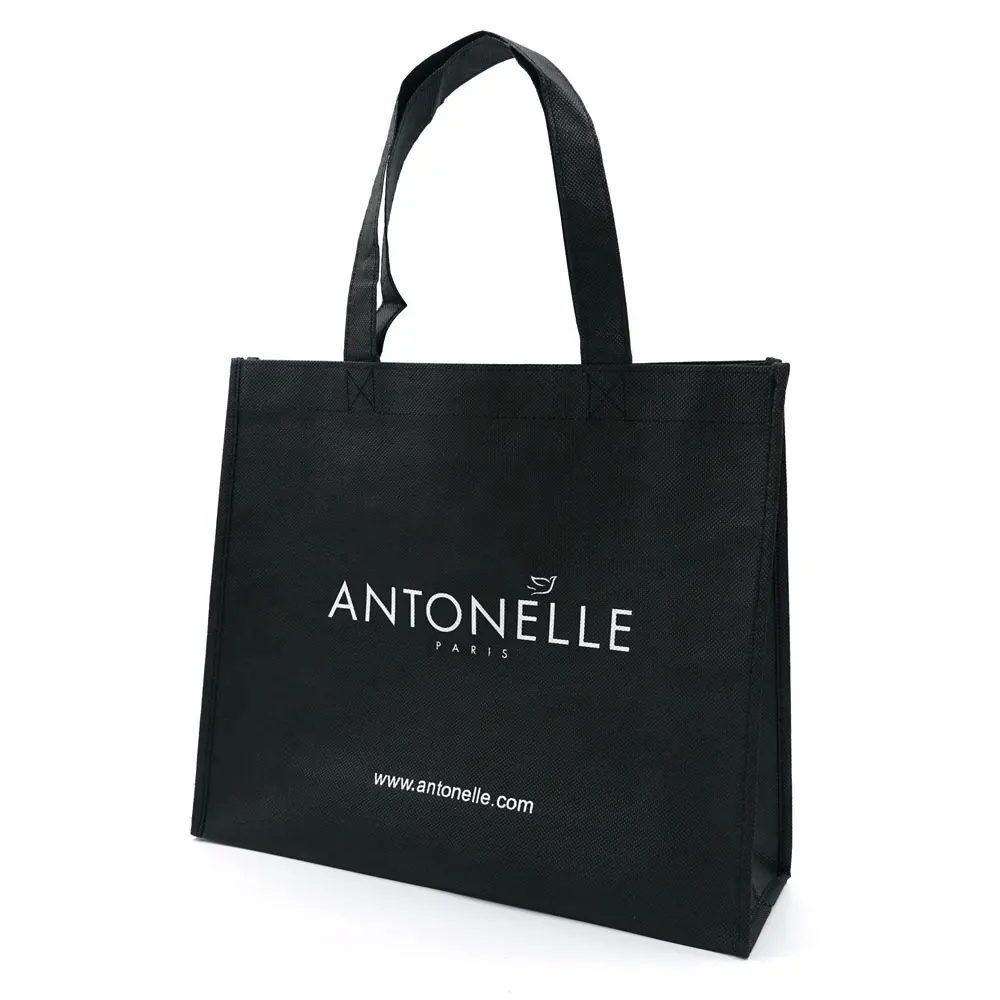 Bolsa portátil no tejida reutilizable, bolsa de compras personalizada, ecológica, con estampado de logotipo personalizado