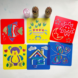 Plantillas Reutilizables de Plástico para Dibujar, Suministro de Fábrica, Juego de Juguetes de Dibujo Personalizados, Herramienta de Pintura para Paredes y Pisos - Product Image 5