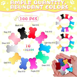 Targhette Identificative Personalizzabili <span class=keywords><strong>per</strong></span> Animali Domestici, in Alluminio, <span class=keywords><strong>per</strong></span> Cani e <span class=keywords><strong>Gatti</strong></span> - Product Image 2