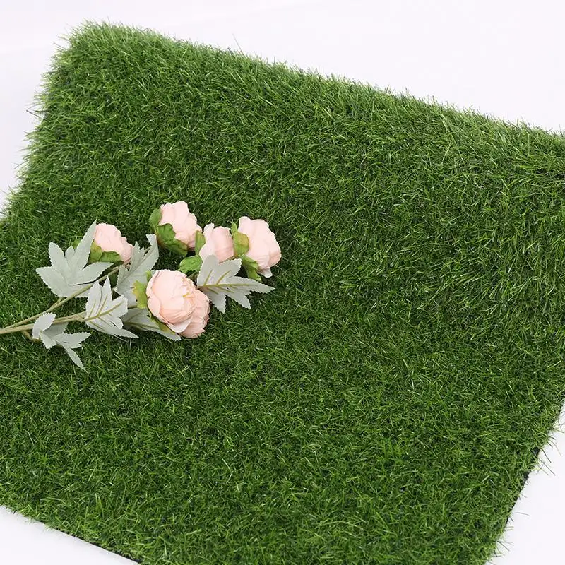 Outdoor Decoration Landscaping 25mm Artificial Grass Tiles large size green grass mat for gardening