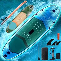 Planche à pagaie gonflable lumineuse, planche de surf LED qui brille dans le noir, portable et pliable, pour les sports nautiques nocturnes sur le lac
