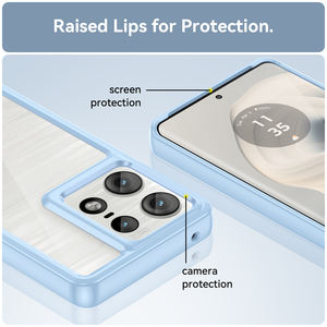 Housse de cadre en TPU souple en acrylique dur hybride antichoc avec 4 coins intérieurs pour Motorola Moto Edge <span class=keywords><strong>50</strong></span> <span class=keywords><strong>Pro</strong></span> - Product Image 6