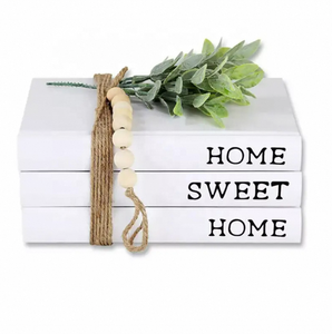 Porte-livres en bois artisanal moderne - Accessoires décoratifs pour la maison, pour les anniversaires et l'affichage de livres empilés - Product Image 4