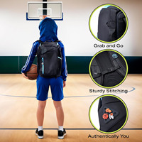 Grand sac à dos de basket-ball de qualité supérieure respirant Style décontracté Elite Youth Crampons/Chaussures Sac de sport pour garçons et filles