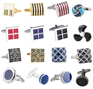 JINJIEプロモーション高品質ファッションカフスボタンクラシック真鍮銅カフリンクス男性用ウェディング婚約 & パーティーギフト - Product Image 1