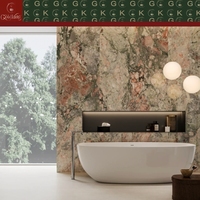 Dalle de marbre rose et vert GOLDKING naturelle quatre saisons pour mur, îlot de cuisine, baignoire, sol, meuble-lavabo, comptoir de bar, décoration intérieure
