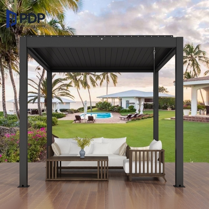 Luxurious Waterproof Aluminum Pergola Retractable Awning