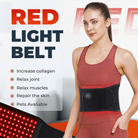 Ceinture de thérapie par lumière rouge LED infrarouge lointain 660nm 850nm portable pour soulagement de la douleur à domicile, pour la taille, le dos, les épaules et les jambes