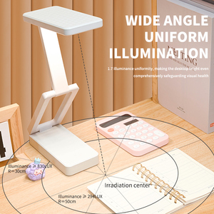 Ricaricabile 1200mA lampada da tavolo per studenti con controllo tattile flessibile a grande capacità di lettura per studio dormitorio portatile - Product Image 3