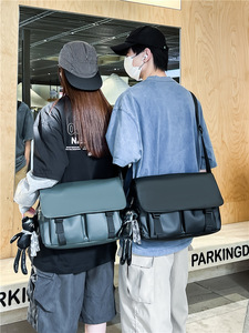 Custom Logo Men's Messenger <b>Bag</b> Nylon Shoulder <b>Bag</b> New Fashion Casual Trendy Men's Crossbody <b>Bag</b> With Pendant - Product Image 5