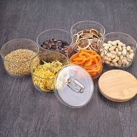 Vente en gros de récipients alimentaires modernes en verre borosilicate de haute qualité, transparents, de 400 ml, avec couvercle, pour la cuisine et les fêtes