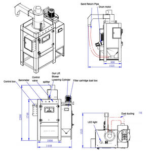 Ventes directes d'usine Machine de sablage de <span class=keywords><strong>jante</strong></span> Sableuse à sec/humide/à eau Armoire de sablage à vapeur sans poussière - Product Image 2