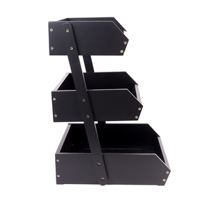 Venta al por mayor grande de 3 niveles de bambú cesta de frutas cuenco de madera cesta de alimentos estante de almacenamiento para cocina encimera de verduras - Product Image 1