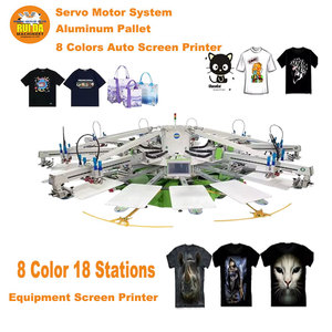 Máquina <span class=keywords><strong>de</strong></span> Serigrafía Rotativa <span class=keywords><strong>de</strong></span> 8 Colores y 18 Estaciones, Automática, Multicolor - Product Image 1