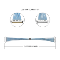 Fabricant chinois, câble micro coaxial LVDS personnalisé 30, 40, 50 broches, âme en cuivre, longueur sur mesure, pour ordinateur, ISO9001