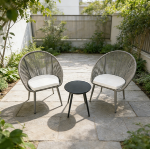 Ensemble bistrot de jardin 3 pièces <span class=keywords><strong>Ashley</strong></span> Furniture NUU GARDEN, ensemble de conversation en corde tressée durable, sièges d'extérieur résistants aux intempéries - Product Image 1