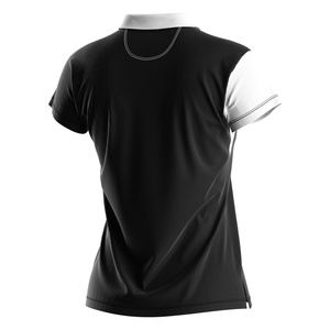 Polo de golf pour femmes, séchage rapide et respirant, élégant, bicolore, manches courtes, pour les sports de plein air et les tenues décontractées - Product Image 3